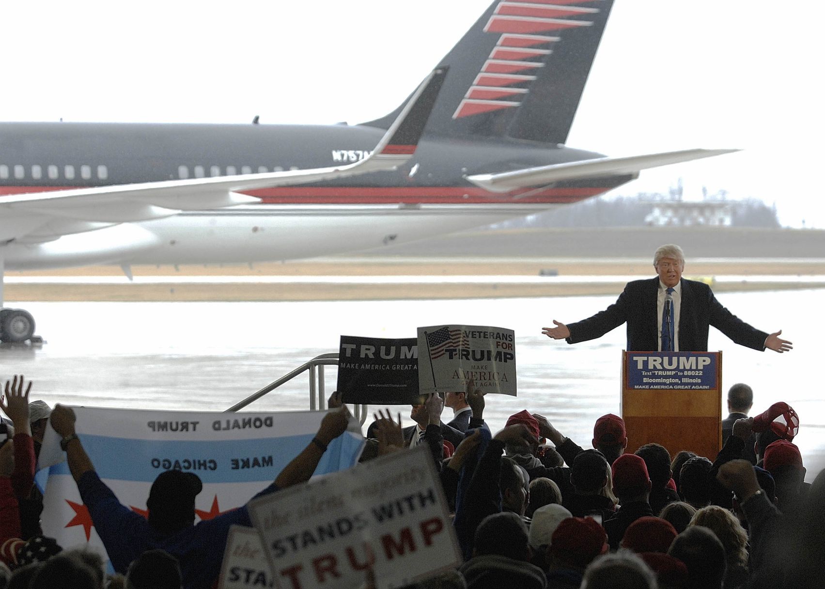 March 13, 2016, rally in Bloomington